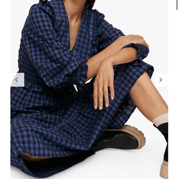 Mango Reserve Babydoll Collar Gingham
Dress, Medium Blue - Picture 6 of 7